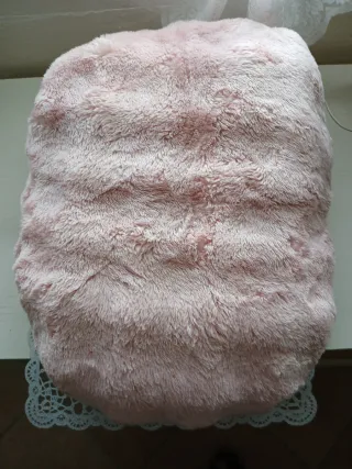 Ciabattone scaldapiedi in tessuto sherpa