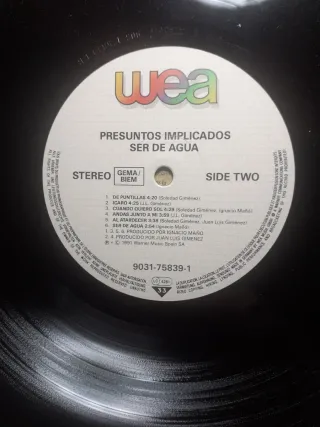 Vinilo de PRESUNTOS IMPLICADOS