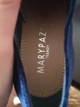 Zapatos de cordones de terciopelo azul