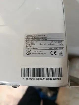 Cortina de aire HTW seminueva