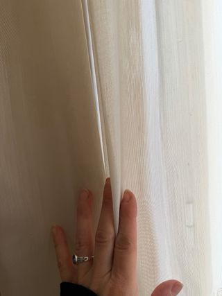 2 Tende Ricamate Beige 2,60m x 1m