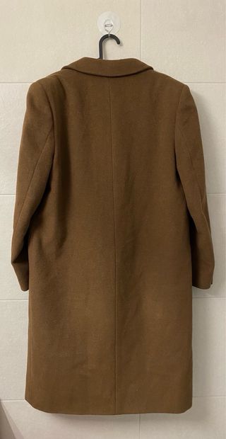 Burberrys Vintage Wool Double Breasted Coat Camel