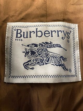 Burberrys Vintage Wool Double Breasted Coat Camel