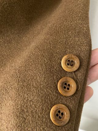 Burberrys Vintage Wool Double Breasted Coat Camel