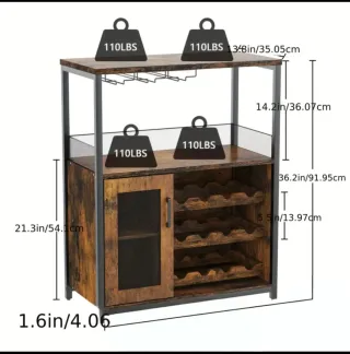 Bar móvil moderno, almacenamiento vino