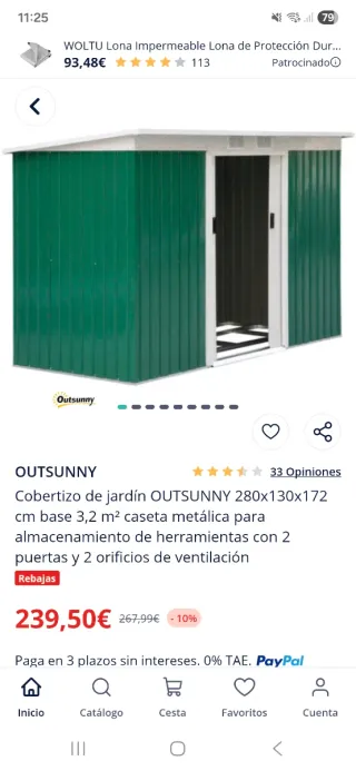 Caseta o cobertizo