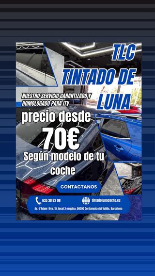 Tintado de lunas para coche desde 120€