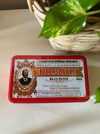 Scatola in latta Krumiri Rossi