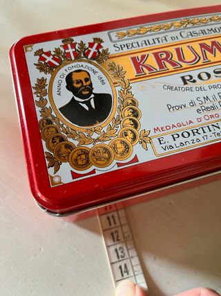 Scatola in latta Krumiri Rossi