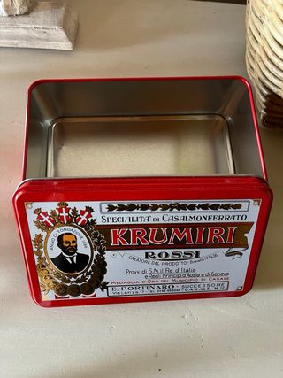 Scatola in latta Krumiri Rossi