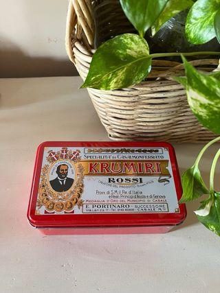 Scatola in latta Krumiri Rossi