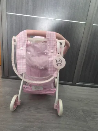 Carro de muñecas Niza rosa