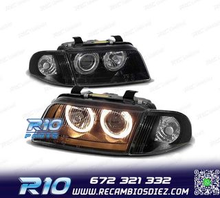 FAROS AUDI A4 B5 94-98 OJOS ANGEL CLASSIC NEGROS