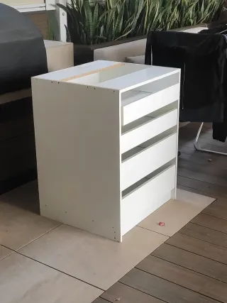 Mueble cajonera blanco