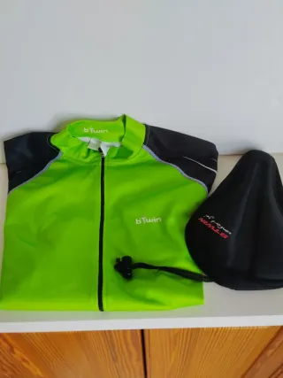 2 Fundas de sillín de bicicleta y 2 maillot ciclis