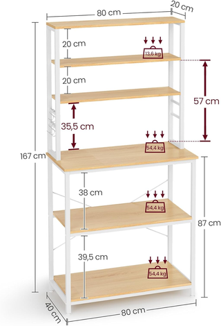 Scaffale Cucina, Mobile Cucina, Scaffale per Micro