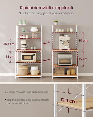 Scaffale Cucina, Mobile Cucina, Scaffale per Micro