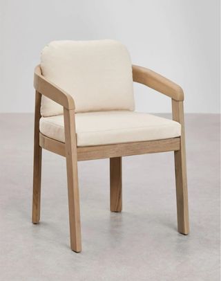 Sillas de Jardín Madera y Tela Beige