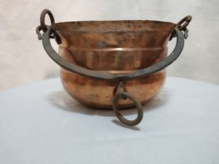 Caldero o cubo de cobre con asas, sin envío