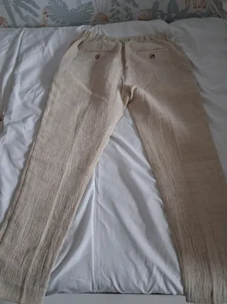 Pantalón vestir Mango Talla XS Beige