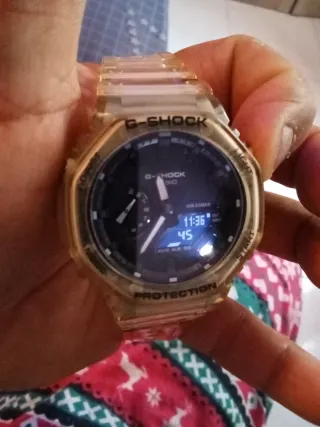 Reloj Casio G-Shock Transparente Dorado