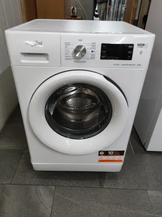 Lavadora Whirlpool Steam Inverter 8kg clase B 1200