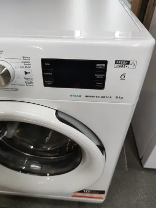 Lavadora Whirlpool Steam Inverter 8kg clase B 1200