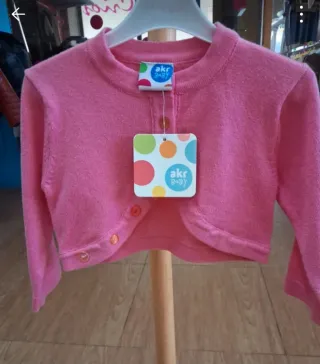 Bolero rosa bebé talla 12 meses