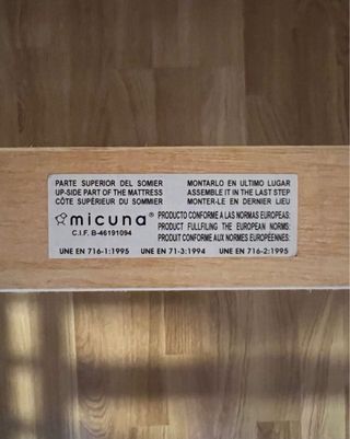 Cuna MICUNA con edredón y protector