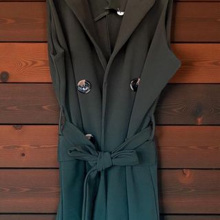 Chaleco verde tipo blazer