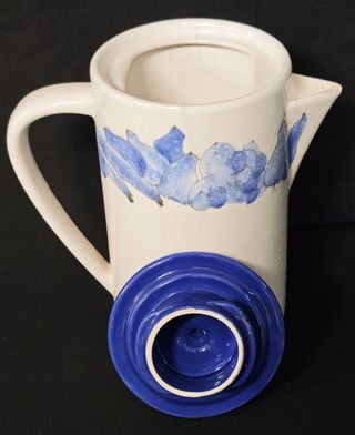 Ernestine Salerno Lattiera/Teiera Ceramica Blu