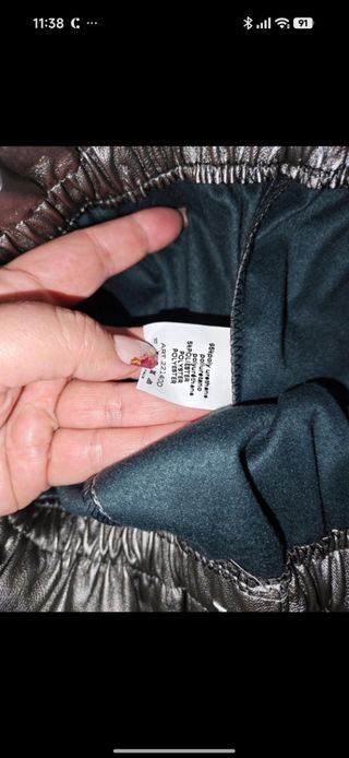 Pantalón corto plateado