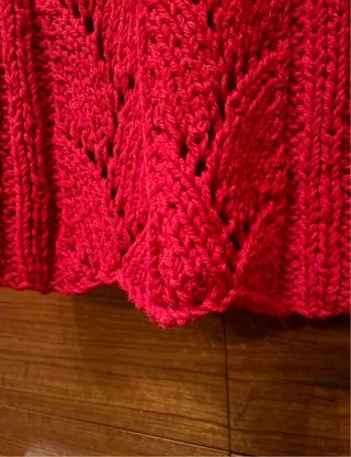 Chaleco rojo hecho a mano