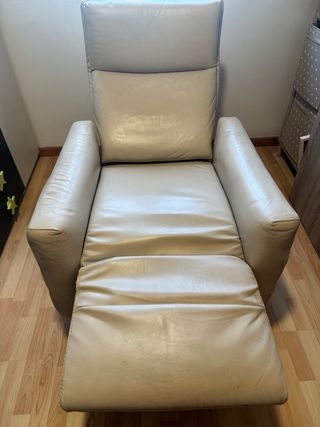 Sillón Natuzzi Piel Beige