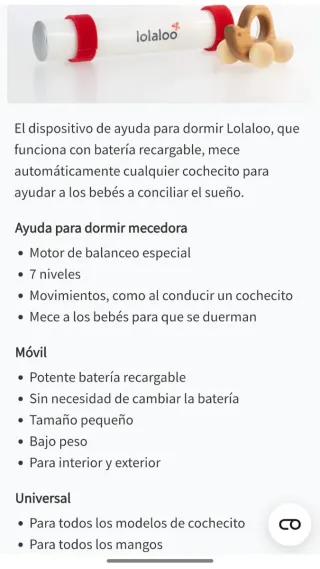 Mecedor para carrito de bebé Lolaloo