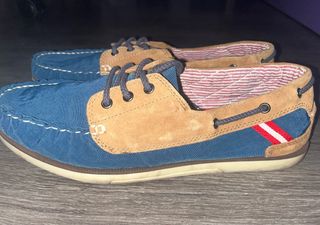 Mocasines Pull&Bear Azul y Beige