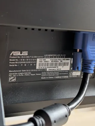 Monitor Asus 19 VGA Negro