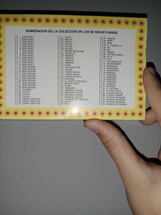 Colección completa Dragon Ball Z – 90 cards
