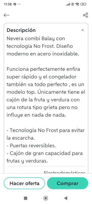 Nevera Balay No Frost