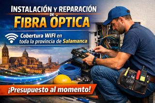 instalación y reparación de fibra óptica y redes