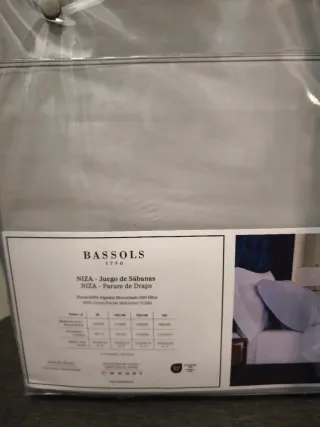 Lote 2 Sábanas Bassols 180cm Gris y Blanca