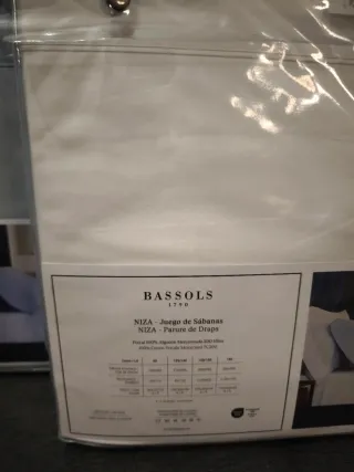 Lote 2 Sábanas Bassols 180cm Gris y Blanca