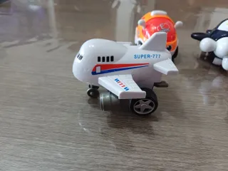 Set 4 Macchinine Retrocarica Aereo Auto Elicottero