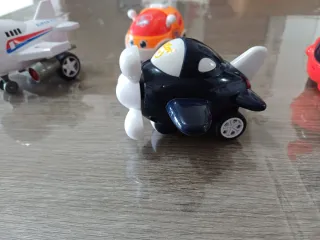 Set 4 Macchinine Retrocarica Aereo Auto Elicottero