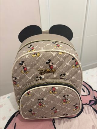 Mochila Disney Mickey Beige y Negra