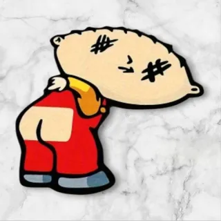 Tappeto Stewie Griffin Rosso Giallo