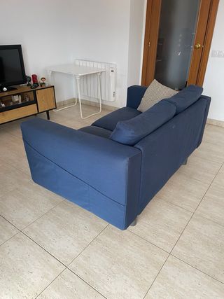 Sofá 2 plazas azul marino 150x90 cm