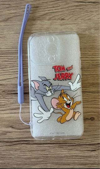 Capa iPhone 15 Pro Tom & Jerry Transparente