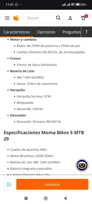 Bicicleta Eléctrica Montaña
