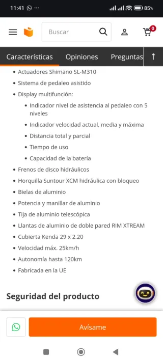 Bicicleta Eléctrica Montaña